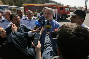مراسم بزرگداشت روز آتش&zwnj;نشان در برج میلاد تهران