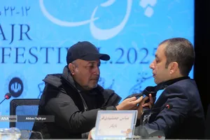 عباس جمشیدی&zwnj;فر و رضا عطاران در نشست خبری فیلم سینمایی &laquo;صددام&raquo;