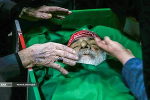 وداع با پیکر&zwnj; مطهر  شهید حجت&zwnj;الاسلام محمد مقیسه رئیس شعبه ۵۳ دیوان عالی کشور در معراج شهدای تهران