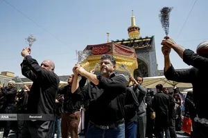 مراسم عزاداری رحلت پیامبر اکرم و شهادت امام حسن مجتبی(ع) در حرم رضوی