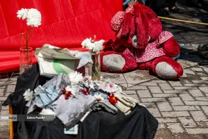 مراسم تشییع پیکر مطهر ۱۲ شهید جنگ رمضان
