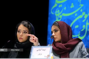لیندا کیانی و شادی مختاری در نشست خبری فیلم سینمایی بازی خونی