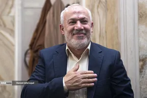 ناصر ابوشریف نماینده جنبش جهاد اسلامی فلسطین در تهران مراسم چهلم شهادت حاج محمدسعید ایزدی(حاج رمضان)