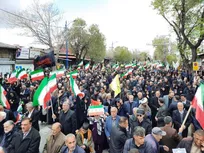 مراسم اربعین امام خامنه ای در استان ها/ شهرهای کوچک و بزرگ در مراسم اربعین به خیابان ها آمدند