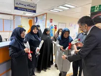 قدردانی مسئول بسیج جامعه پزشکی از پرستاران بیمارستان نجمیه در روز پرستار