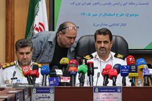 نشست خبری سردار موسوی پور رئیس پلیس راهور تهران بزرگ