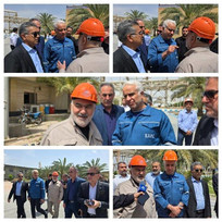 بازدید استاندار خوزستان از شرکت فجر انرژی و بررسی روند بازسازی/ روحیه بالای کارکنان نویدبخش بازسازی سریع است