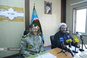 امیر سرتیپ دوم حمید صمیمی پور فرمانده دژبان کل ارتش و حجت الاسلام یعقوب علی سلیمانی تبار رئیس عقیدتی سیاسی دژبان کل ارتش جمهوری اسلامی