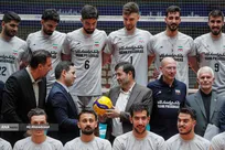 حضور وزیر ورزش در تمرین تیم ملی والیبال