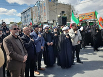 مراسم سوگواری و عزاداری چهلم رهبر آیت اللّه العظمی خامنه ای دانشگاهیان دانشگاه آزاد ملایر