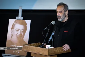 حمید نعمت&zwnj;الله کارگردان سینما در مراسم یادبود رضا رویگری