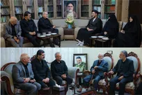 دیدار پزشکیان با خانواده شهیدان حجت‌الاسلام خطیب و امیر موسوی