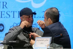 عباس جمشیدی&zwnj;فر و رضا عطاران در نشست خبری فیلم سینمایی &laquo;صددام&raquo;