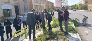 غرس ۴۳ اصله نهال امید در واحد ارسنجان به یاد شهدای جنگ رمضان دانشگاه آزاد اسلامی فارس