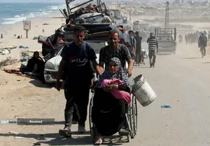 مردم آواره شهر غزه