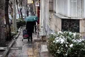 بارش برف زمستانی در تهران 