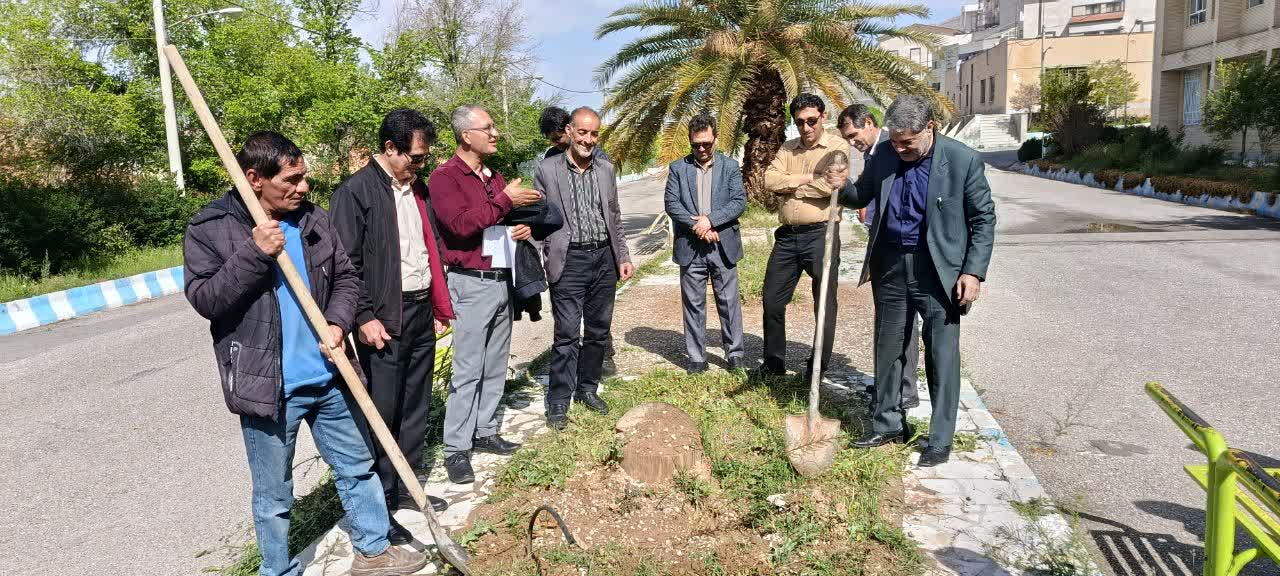 غرس ۴۳ اصله نهال امید در واحد ارسنجان به یاد شهدای جنگ رمضان دانشگاه آزاد اسلامی فارس