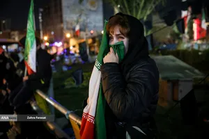 مراسم عزاداری در سوگ رهبر شهید انقلاب - میدان ولیعصر (عج)