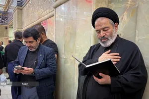 حجت&zwnj;الاسلام والمسلمین سیدعبدالفتاح نواب، نماینده ولی&zwnj;فقیه در امور حج و زیارت -حرم حضرت ابالفضل العباس(ع) در آستانه اربعین حسینی