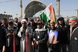 مراسم وداع با رهبر شهید انقلاب حضرت آیت الله سیدعلی خامنه&zwnj;ای (ره) و خانواده ایشان