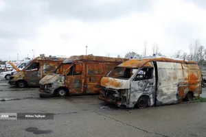 بازدید اصحاب رسانه از پایگاه مدیرت بحران نازی&zwnj;آباد و خودروهای آسیب دیده اورژانس در اثر تجاوز صهیونیستی آمریکایی