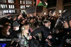 تظاهرات دانشجویان در حمایت از مردم فلسطین در نیویورک
