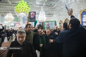 تشییع و تدفین پیکر مطهر دانشمند هسته&zwnj;ای شهید محمدمهدی طهرانچی رییس دانشگاه آزاد اسلامی و همسر گرانقدرش شهیده مژگان قراویری در حرم حضرت عبدالعظیم حسنی(ع)