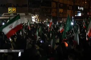 مراسم عزاداری در سوگ رهبر شهید انقلاب - میدان ولیعصر (عج)