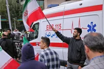 استقرار ۲۰ آمبولانس و ۱۰ موتورلانس اورژانس تهران در مراسم بزرگداشت چهلمین روز تشییع آقای شهید ایران