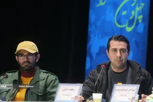 سعید براتی مدیر فیلمبرداری در نشست خبری عوامل فیلم سینمایی اسفند