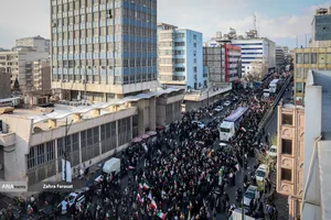 تشییع پیکر شهیدان لاریجانی، سلیمانی و شهدای ناو دنا
