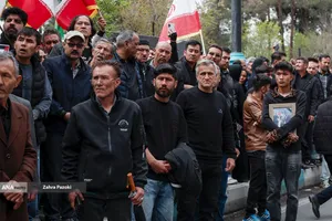 مراسم تشییع پیکر مطهر ۱۲ شهید جنگ رمضان
