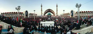 مراسم وداع با رهبر شهید انقلاب حضرت آیت الله سیدعلی خامنه&zwnj;ای (ره) و خانواده ایشان