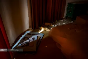 خسارات ناشی از تجاوز هوایی آمریکایی صهیونی به کاخ سعدآباد