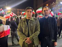 حضور رئیس فدراسیون بوکس در میدان انقلاب تهران در روز تقابل با دشمنان