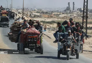 مردم آواره شهر غزه