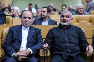 غلامرضا نوری وزیر جهاد کشاورزی و علی نیکزاد نایب&zwnj;رئیس مجلس شورای اسلامی