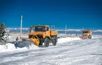 مسدود شدن مسیر ۲۱ روستا در الموت بر اثر بارش برف