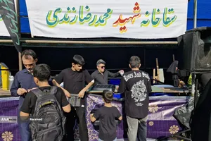 برپایی موکب خادمیاران و یاوران رضوی منطقه دارالمومنین در مسیر پیاده&zwnj;روی جاماندگان اربعین