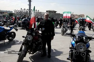 رژه بزرگ موتور سواران جان فدا در تهران