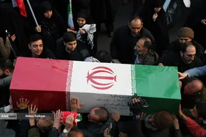 تشییع پیکر شهیدان لاریجانی، سلیمانی و شهدای ناو دنا