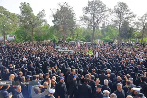 تشییع پیکر سردار شهید امیر علی حاجی زاده و و سردار محمود باقری فرمانده موشکی این نیرو