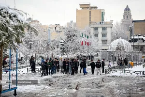بارش برف زمستانی در تهران 