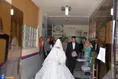 حضور دانشجوی بوشهری با لباس عروسی در جلسه امتحان