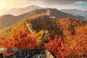 رنگ&zwnj;های پاییزی در دیوار بزرگ چین