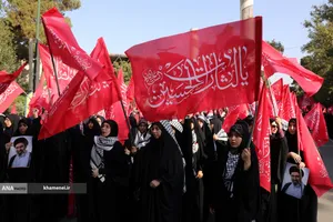 عزاداری هیئت&zwnj;های دانشجویی به مناسبت اربعین حسینی در جوار محل شهادت رهبر شهید انقلاب