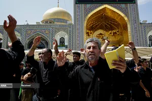 مراسم عزاداری رحلت پیامبر اکرم و شهادت امام حسن مجتبی(ع) در حرم رضوی