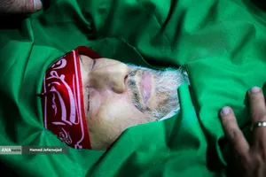 وداع با پیکر&zwnj; مطهر  شهید حجت&zwnj;الاسلام علی رازینی رئیس شعبه ۳۹ دیوان عالی کشور در معراج شهدای تهران