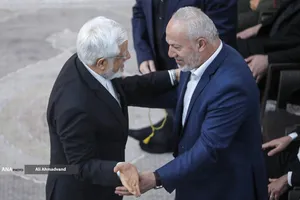 محمدرضا عارف معاون اول رییس جمهور و ابوناصر شریف رییس جهاد اسلامی فلسطین در مراسم سی و ششمین سالگرد ارتحال امام خمینی (ره) 