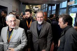  رائد فرید&zwnj;زاده رئیس سازمان سینمایی ومحمد حمیدی&zwnj;مقدم دبیر جشنواره سینما حقیقت